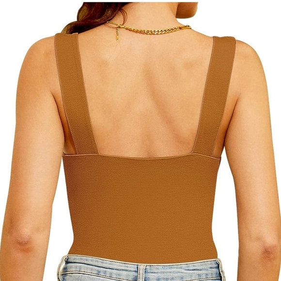 DACESLON Women's Square Neck BodySuit - Picture 2 of 7